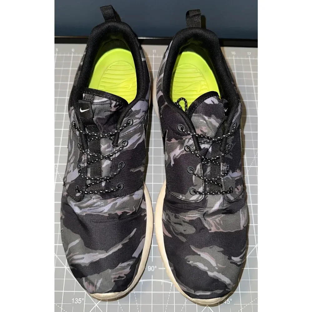 Nike Roshe Run GPX Camo Men's Sneaker Black Gray Tiger Camo Size 11